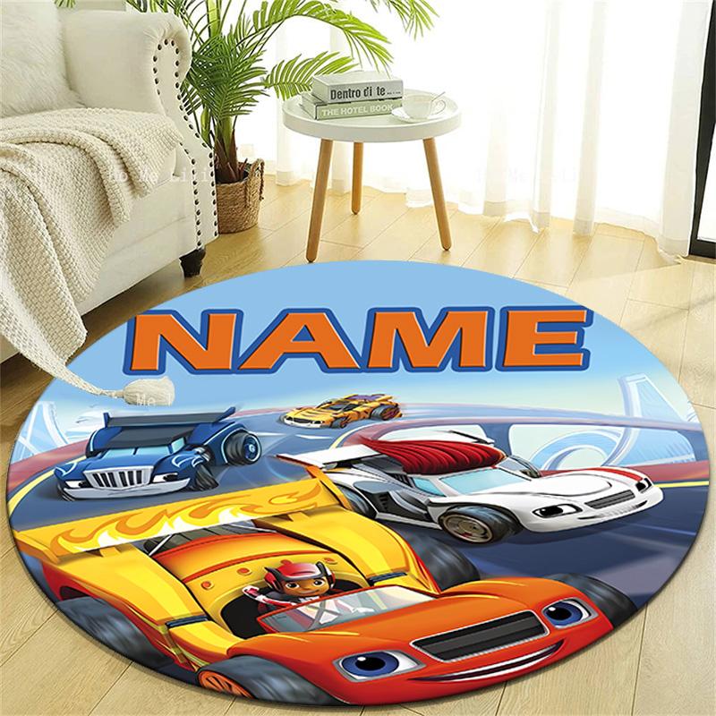 Personalized M-Monster Machines Round Chair Office Rug - Perfect for Mat, Office Chair & More - Ideal Gift for Birthdays and Holidays