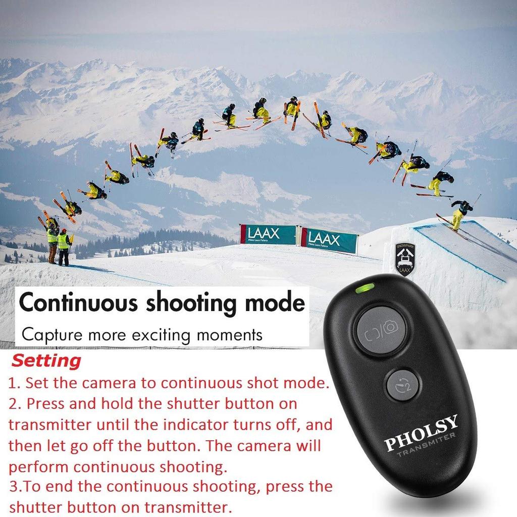 Беспроводной пульт дистанционного управления PHOLSY для Nikon D500 Z8, Z9, Z5, Z7, Z7-II, Z6, Z6-II, D750, D780, D7500, D7200, D5600, D5500, P7700,