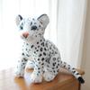 23/27/33CM Lifelike Forest Lion Snow Leopard Plush Toys Simulated Animal Black Leopard Dolls Creative Birthday Decoration Gifts
