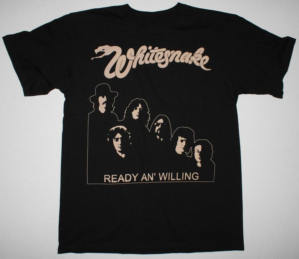 WHITESNAKE ГОТОВ И ЖЕЛАЕТ Черный Мужской S-234XL E504 Унисекс Футболка