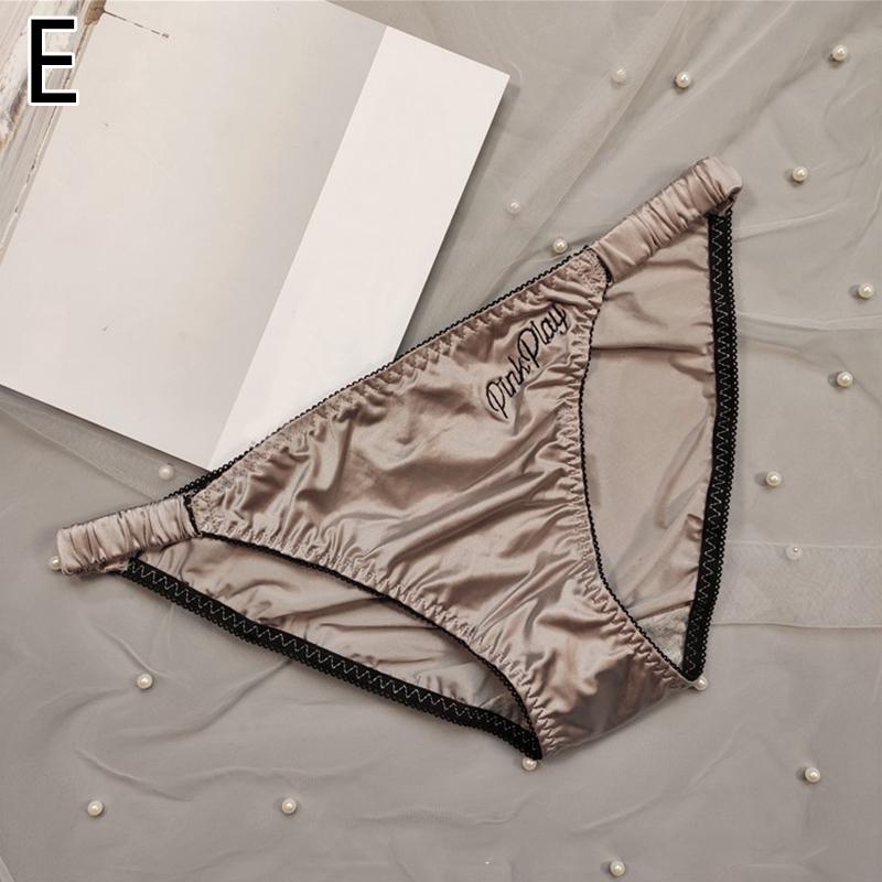 1 шт., эластичное нижнее белье из ледяного шелка с низкой талией, однотонные бесшовные сексуальные трусики, женские дышащие трусы