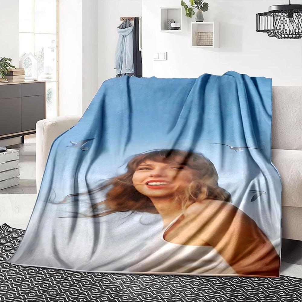 Taylor Swift'S Album Cover Artwork Blanket Soft Throw Blanket For Home Bedroom Bed Sofa Travel Office Solid Christmas Blanket