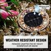 Flat Mosaic Solar Disk Lights Outdoor Waterproof Anti-Rust Garden Lighting Decor for Pathway Garden Yard Law