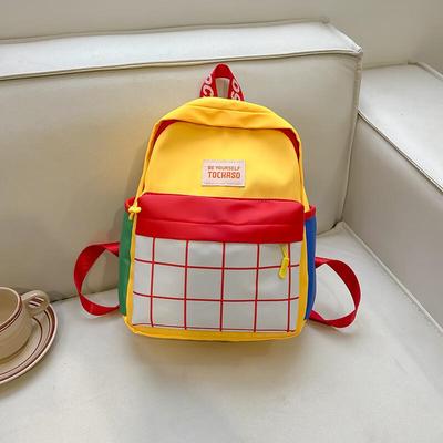 Детский рюкзак Li Shen из холста с цветовыми блоками