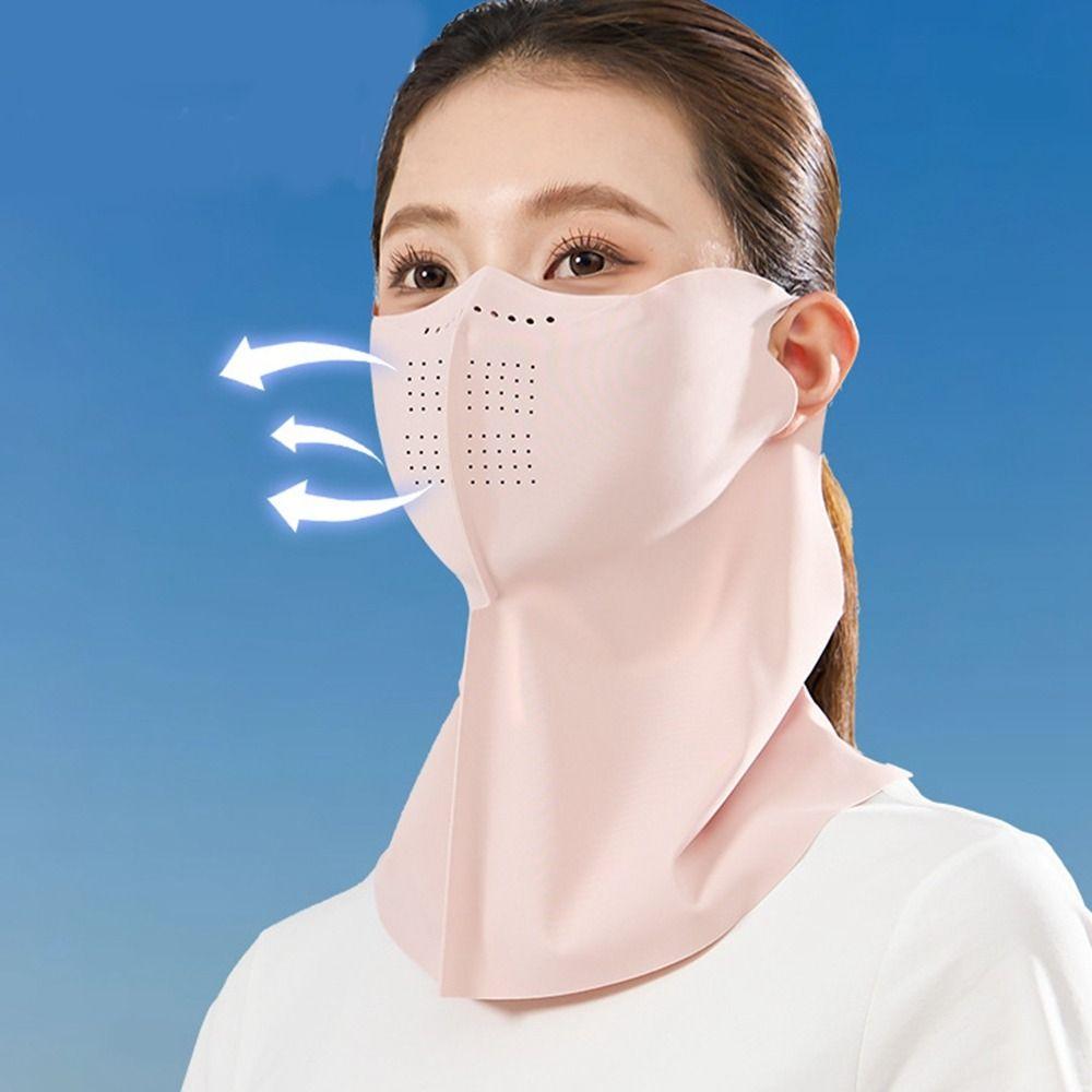 Sunscreen Face Scarf Ice Silk Mask Face Mask Face Cover Adjustable Sunscreen Mask Cycling