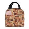 Custom H-Harryes Insulated Lunch Bag for Women Men Waterproof Film Cooler Thermal Lunch Box Beach Camping Travel