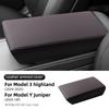 ABS Leather Center Console Protector Cover Armrest Interior Molding for Tesla Model 3 2019-2025 Model Y 2025-2026
