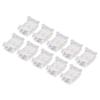 10Pcs COB LED Strip To Wire Connector 10mm 3Pin Transparent Solderless LED Light Strip Connectors for Home School Office