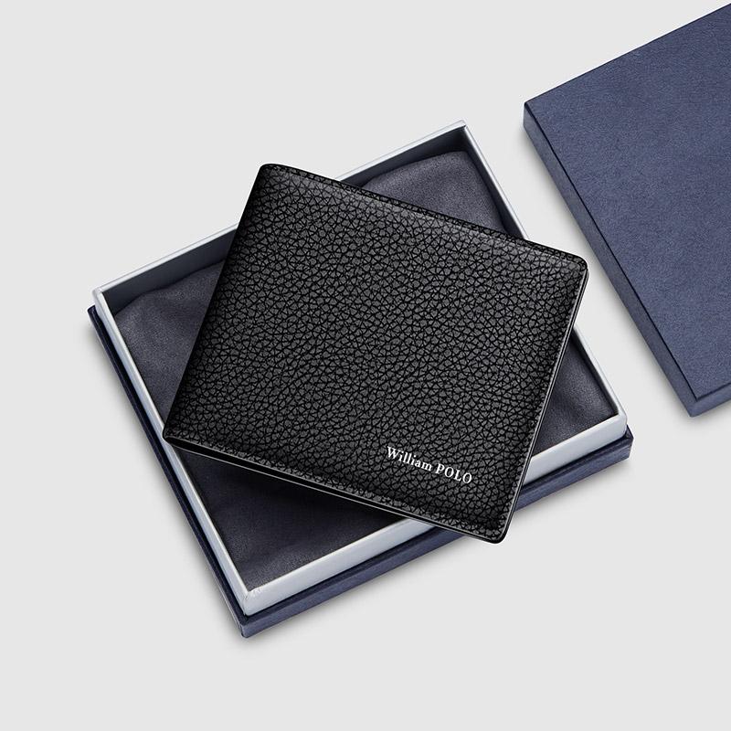 Мужской кошелек WILLIAMPOLO, держатель для удостоверений личности, роскошный брендовый кожаный мужской кошелек, кошелек для карт, мужские кошельки, праздничные подарки P24QB003