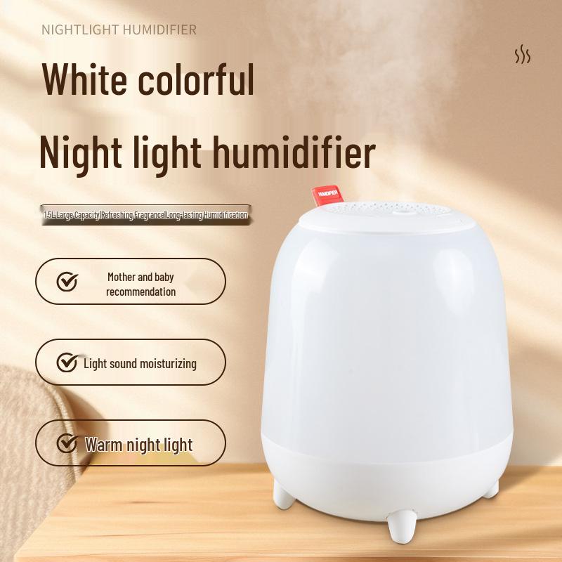 Large Capacity Silent Night Light Humidifier with Aroma Diffuser for Bedroom & Home
