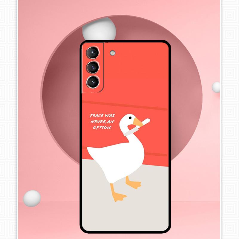 Cartoon Funny Goose Case For Samsung Galaxy S24 S23 Ultra S22 S20 FE S21 FE Note 10 20 S8 S9 S10 Plus Cover