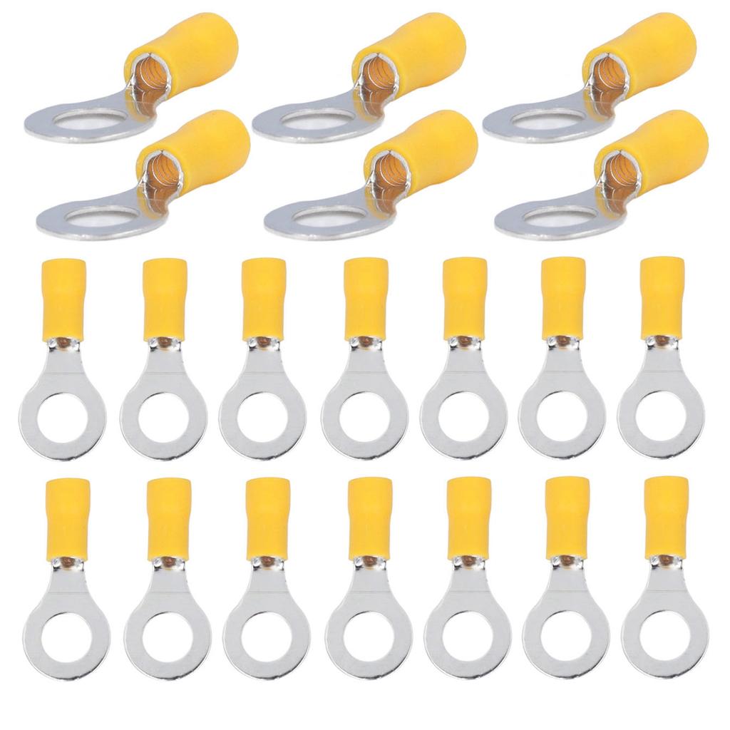 100 шт. Изолированные кольцевые клеммы Электрические обжимные соединители для проводов Медные AWG1210 RV5.58