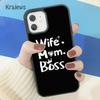 Мягкий чехол для телефона Krajews Wife Mom Boss Quotes для iPhone 14 5 SE 6s 7 8 plus X XR XS 11 12 13 pro max Samsung S21 S22 ultra
