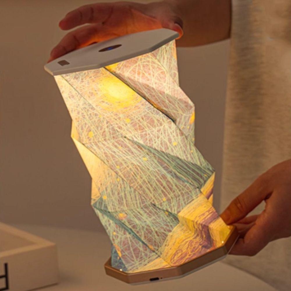 Креативный Арт Звездная Ночь Светильник Звездное Небо Узор Оригами Лампа Светодиодная Настольная Лампа Рождественский Подарок