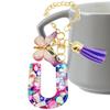 Letter Cup Chains Letter Water Bottle Charm With Butterfly And Tassel Cute Trendy Modern Mug Initial Keychain Water Bottle