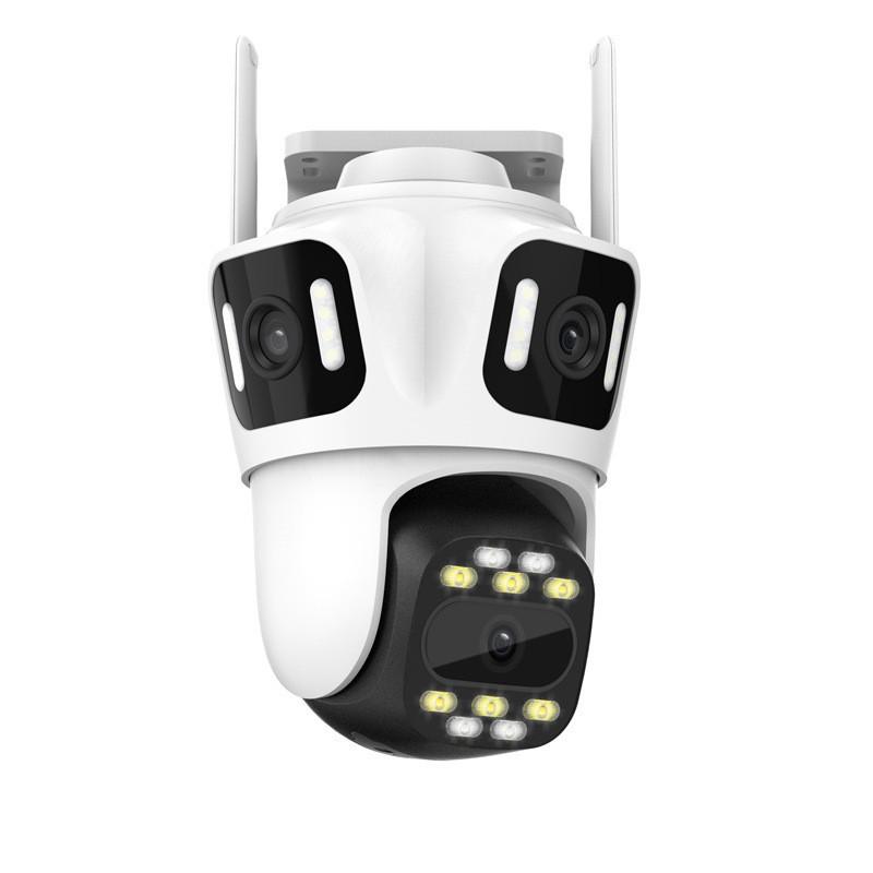 Ультра-четкая беспроводная уличная панорамная камера с ночным видением и трехэкранным мониторингом