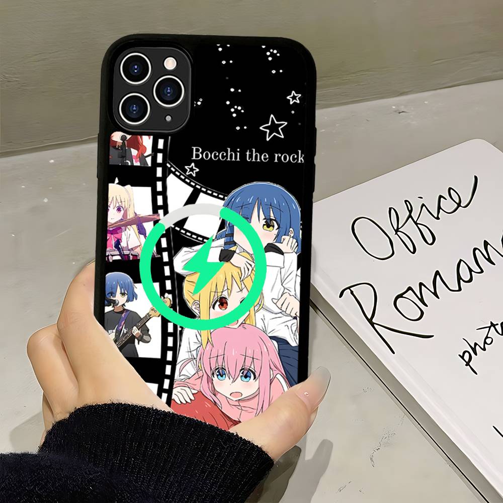 Anime Bocchi The Rock Magnetic Matte Phone Case For IPhone 16 17 15 14 13 12 11 For Magsafe Wireless Charge Cover