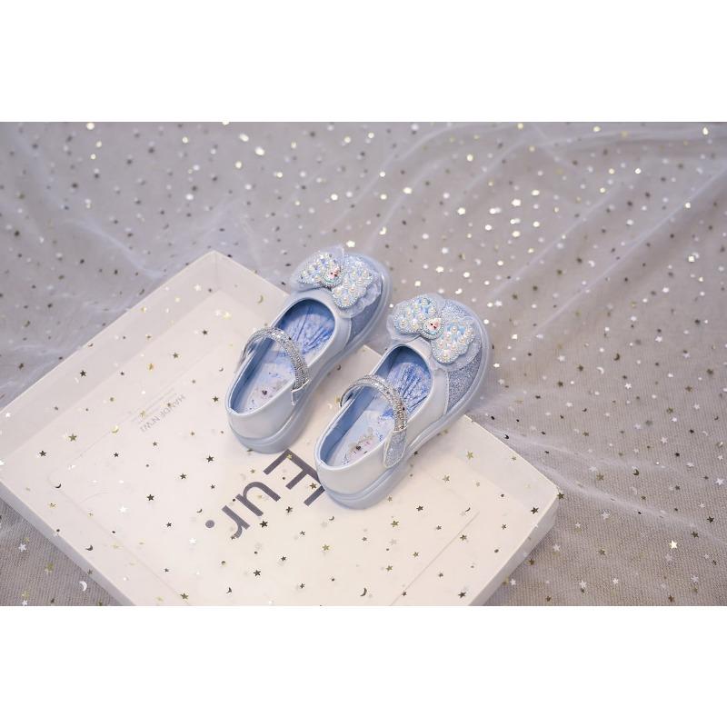Детская обувь для девочек, обувь принцессы, весна и осень, новая мода, мягкая подошва, обувь для маленьких девочек, украшенная стразами, детская стеклянная обувь