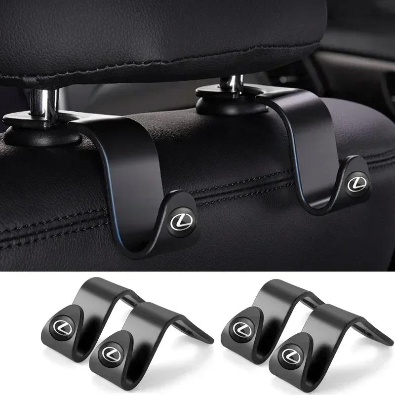 For Lexus Logo RX330 NX300H IS200 IS250 GX470 CT200H ES200 GS430 RX300 IS300H ABS Car Seat Back Hooks Hanging Holder Clips AEY1