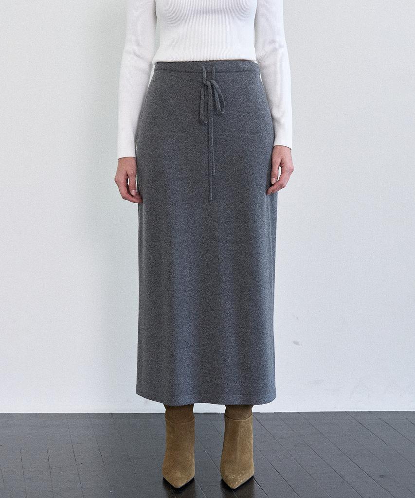 Pilot Wool Cashmere Knit Elastic Skirt (2 Colors)