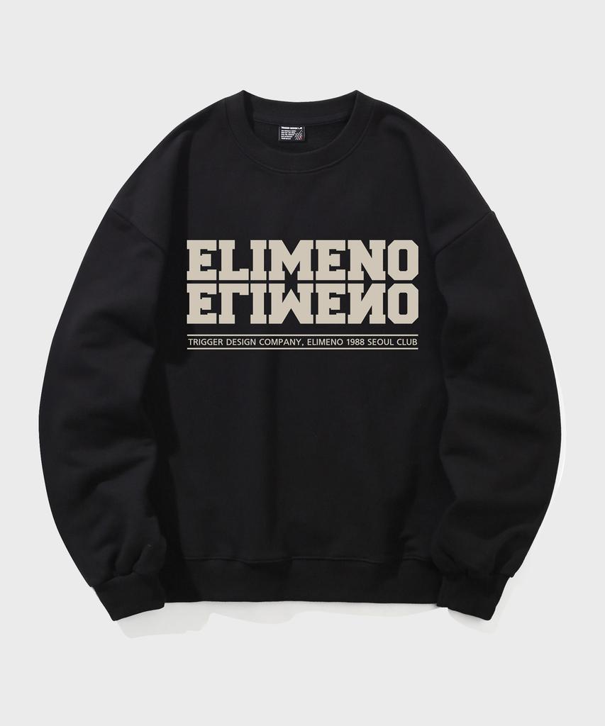 ELIMENO El Seoul Club Оверсайз Худи Черный (бежевый)