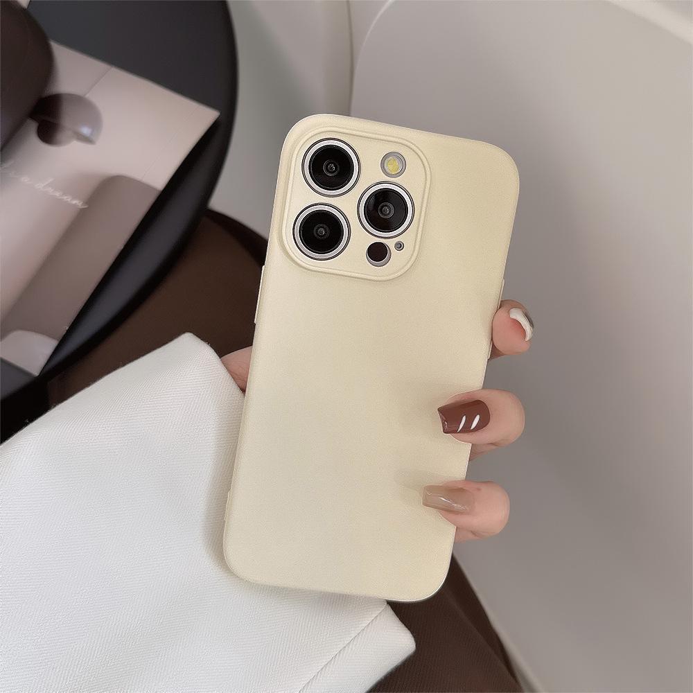 Ins Liquid Gray iPhone 15 Apple Phone Case 13 Подходит для 11 Силиконовый 14 Pro Solid Color X/12 Мягкий 7p