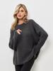 2024 Autumn/Winter Loose Solid Color Round Neck Sweater – New Casual Knitwear