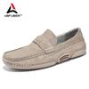 Quality Genuine Leather Shoes Men Loafers Slip On Soft Leather Casual Men Shoes Comfort Driving Shoes Men Flats Walking Footwear