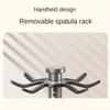 360 Degree Rotating Kitchen Utensils Stand with Water Tray Cooking Utensils Hanger  Shovels