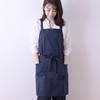 [Rep] Nordic Apron with 2 Pockets Cafe Apron for Adults Abitual NV 547687-MAIL Present SolNavyLength 73cm