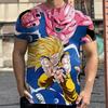 2026 Летняя Ретро Футболка Dragon Ball для Фитнеса Мужская Оверсайз 3D Печать Короткий Рукав Семейная Унисекс Детская Спортивная Футболка