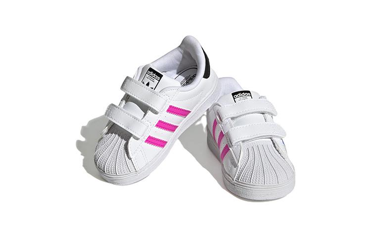 Adidas Originals SUPERSTAR Comfortable Slip Resistant Abrasion Resistant Low top Toddler Shoes Infant And Toddler GV9012