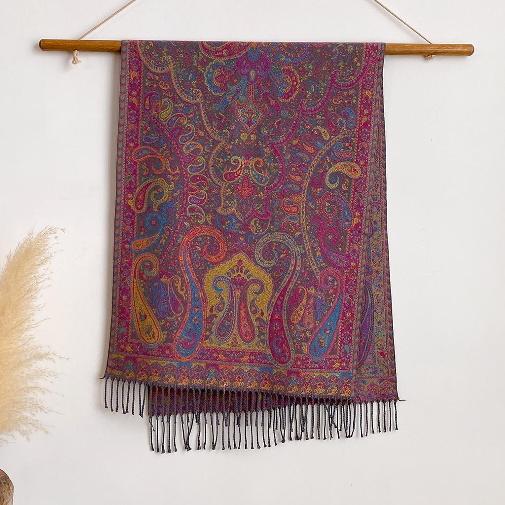 Bohemian Versatile Jacquard Cashew Ethnic Style Shawl Long Scarf Women'S Scarf