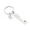 Stainless Steel Drive Safe Keychain Lover Gifts Fashion Jewelry A-Z 26 Initials Lettering Key Ring