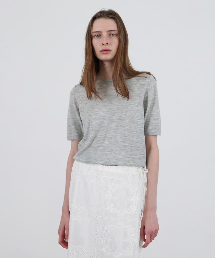 Leuba Classic Round Knit из шерсти мериноса - Серый меланж