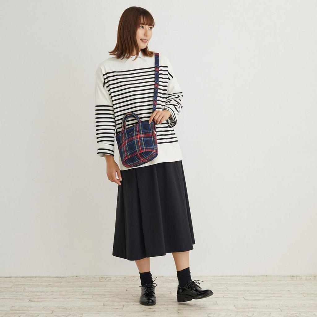 1211 Клетчатая стеганая отдельно стоящая мини-сумка через плечо EU Baby Lou Check Quilt B [Rootote] (коричневый)