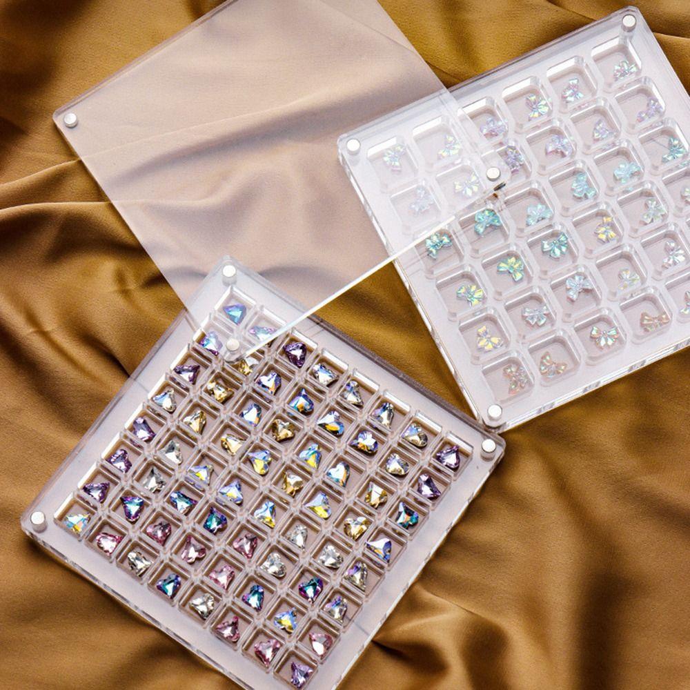 Acrylic Nail Drill Storage Box Transparent Jewelry Collection Box Nail Art Display Case  Earring