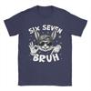 Hipster  Six Seven Bruh Cute Bunny Face with Sunglasses Easter Day TShirt for Unisex Crew Neck Pure Cotton T Shirts Short Sleeve