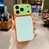 Модный Цветной Акриловый Чехол-Столкновение для iPhone 14 15 16 17 Pro Max с Бампером, Большим Окном, Защитой Камеры