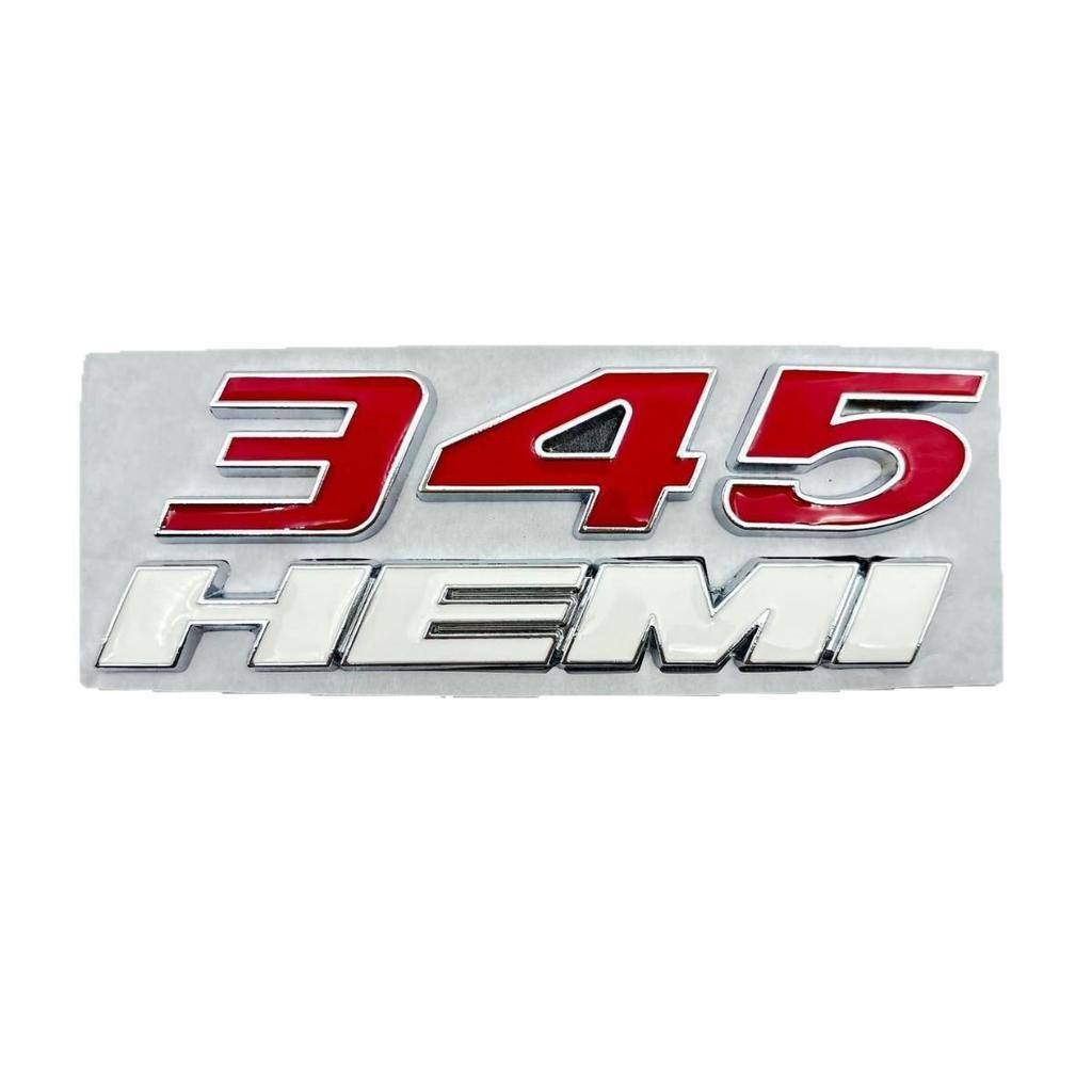 Dodge 345 HEMI Modified Emblem Decal for RAM 1500/2500 Pickup Truck - Metal Car Sticker
