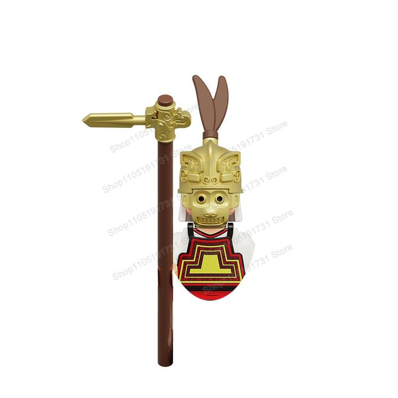 MOC Фигурки Китайских Солдат Строительные Блоки Замок Династии Шанчжоу Династии Цинь Воин Рыцари Армейские Аксессуары Кирпичики Игрушки