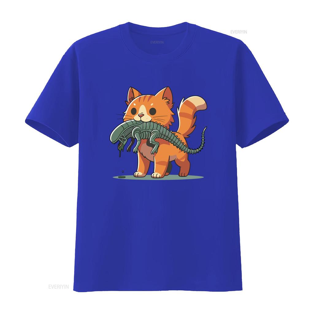 Jonesy Alien Xenomorph Cat T Shirt Funny Sci Fi Design For Geek Nerds Vintage Versatile Soft Casual Stylish Stretched