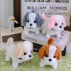 Электронная плюшевая игрушка-робот щенок, которая ходит и лает