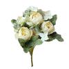 6 Heads Silk Peony Artificial Flowers Peony Wedding Bouquet Home Party Decor