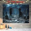 Two-dimensional plane, two-dimensional plane banner, 1 piece Gothic cemetery photography background cloth