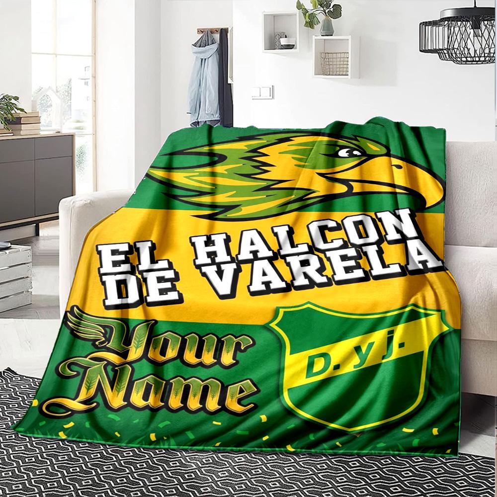 Name Custom Defensa y Justicia Print Flannel Blanket High Quality Warm Comfortable Cover for All Seasons Perfect for Gifts Home Decor