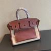 Fubao 2024 Leather Contrast Stitching Retro Handbag for Women