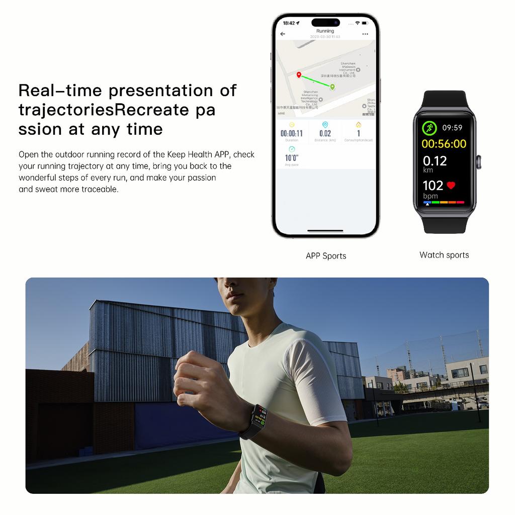 C82 1,47-дюймовые умные часы с мониторингом здоровья (пульс, артериальное давление, температура тела), спортивный браслет