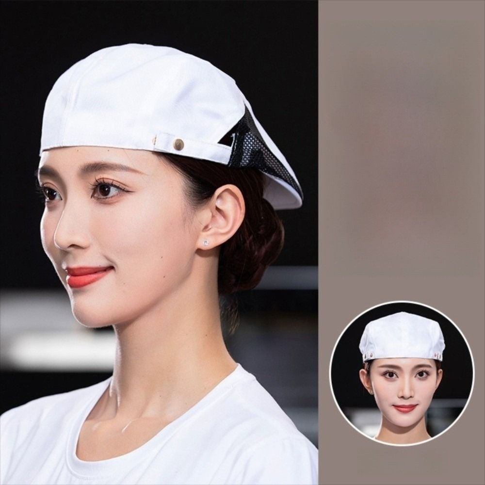 Breathable Service Cap Oil-resistant Mesh Hat Beret Hat  Restaurant BBQ Restaurant Kitchen