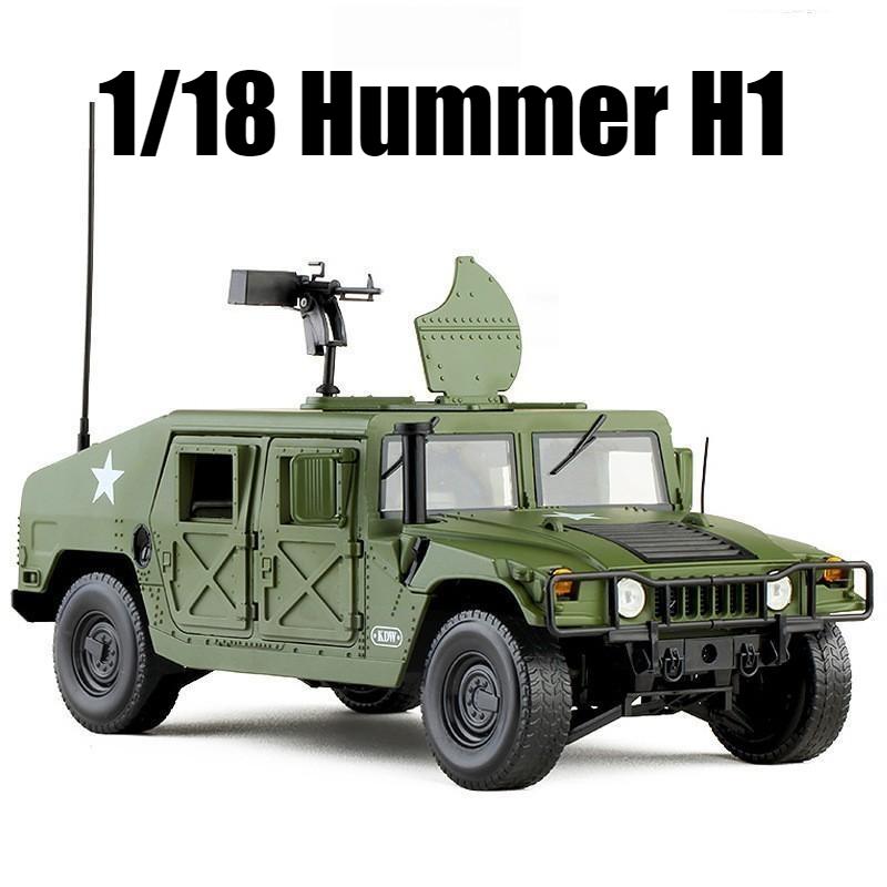 1/18 Hummer H1 Внедорожник Военный Армейский Игрушечный Автомобиль Модель Литье под Давлением Сплав Металл Транспортное Средство Миниатюрная Коллекция Подарок для Мальчика Детей Ребенка